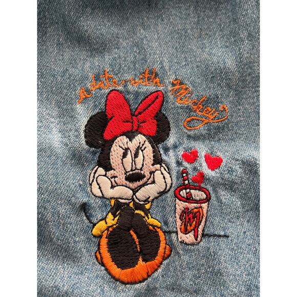 Mickey Stuff for Kids Girls 6X Blue Jean Denim LongSleeves Embroidery Details - Picture 10 of 13